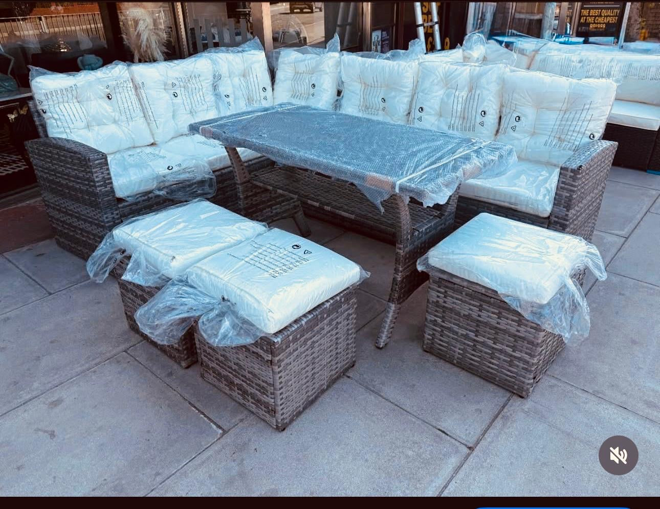 Black Glass Table Top Garden Set