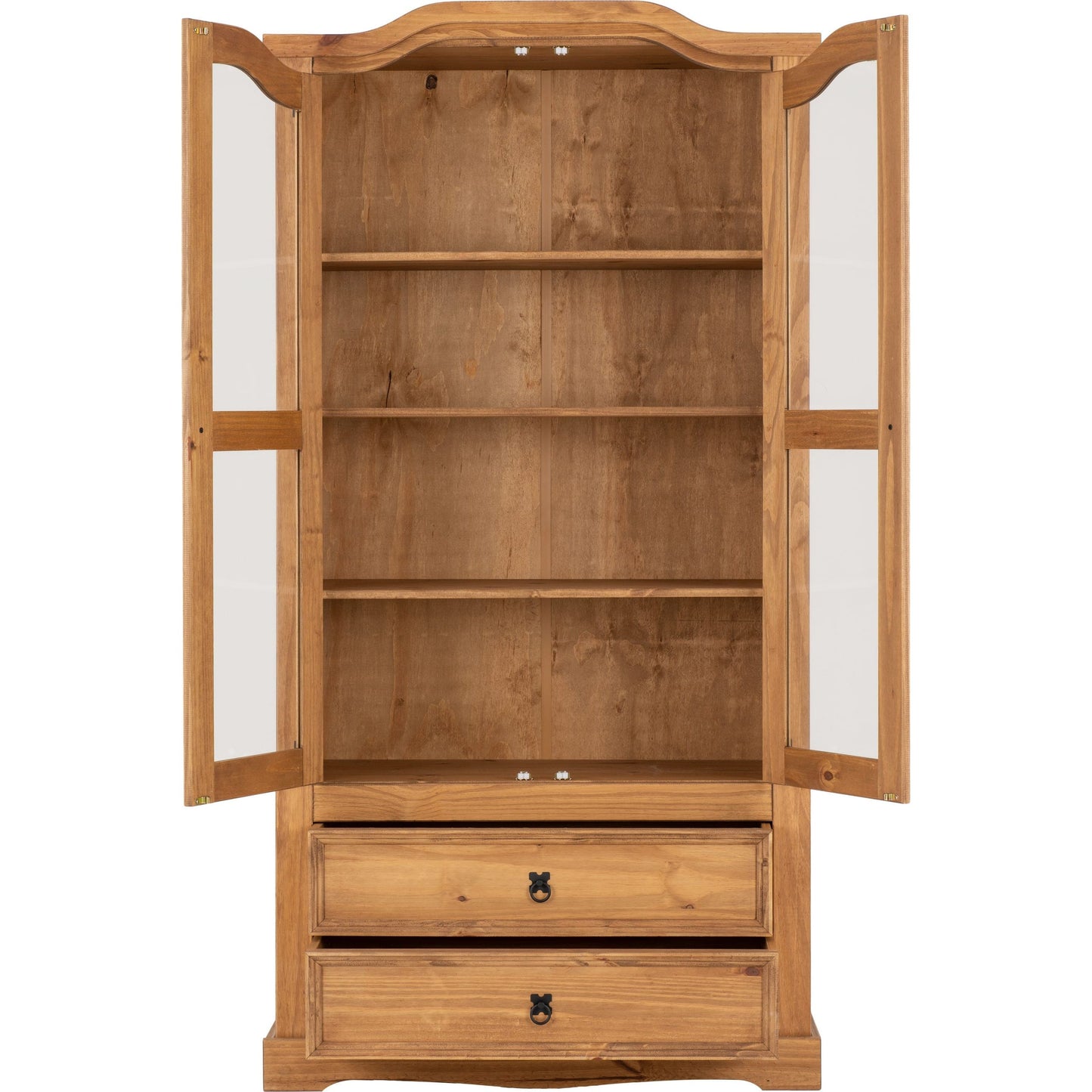 Corona 2 Door 2 Drawer Glass Display Unit