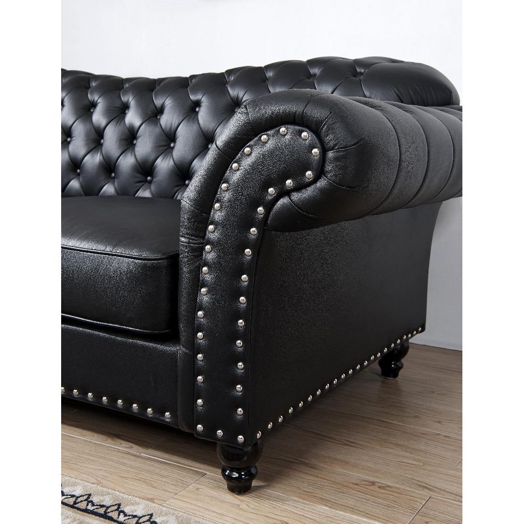 Norway leather chesterfield sofa set
