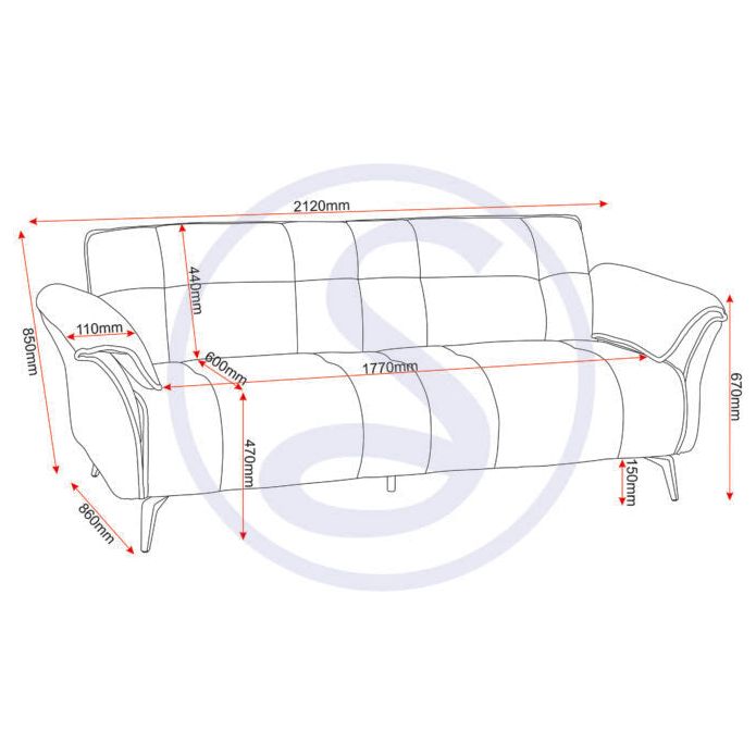 Amalfi 3 Seater Sofa