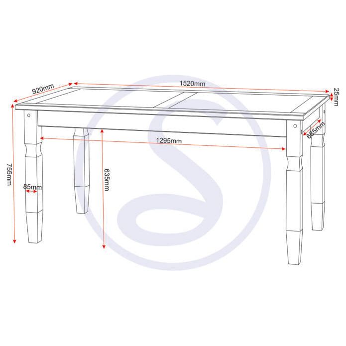 Corona 5' & 6' Dining Table