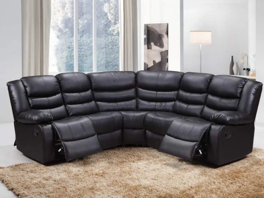 Corner cinema recliner sofa in Leather Air