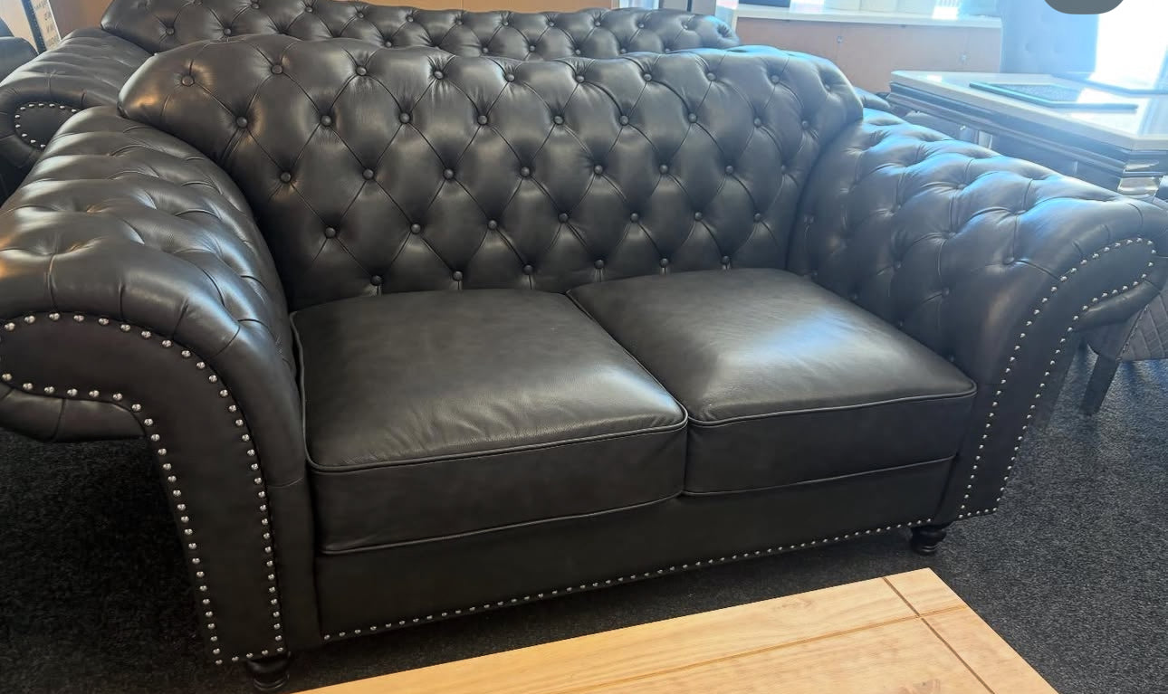 Norway leather chesterfield sofa set