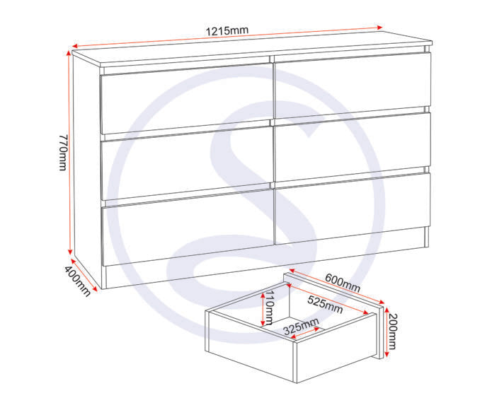 Malvern 6 Drawer Chest