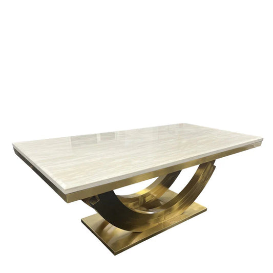 Monaco Gold Marble Dining Table