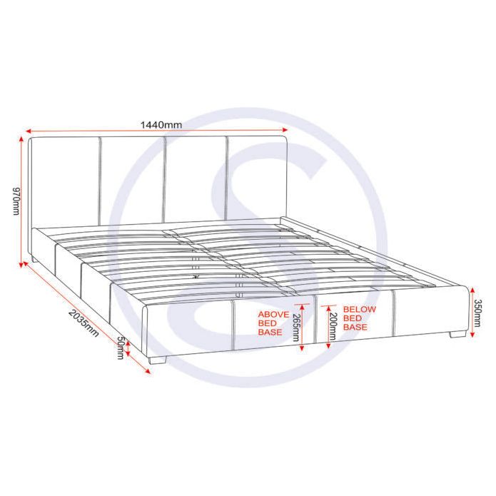 Prado Plus 4'6" Storage Bed